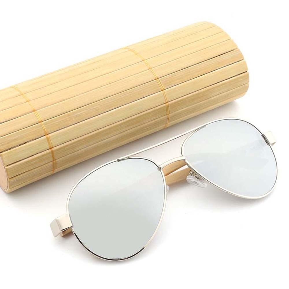 Bamboo Wood Temple Double Bridge Shades Mosaic Color Legs Classic Sunnies  Unisex Adults