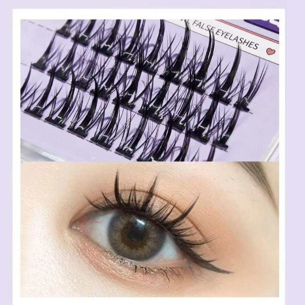 DIY Индивидуальные накладные ресницы Пушистые сегментированные накладные ресницы Милые пучки накладных ресниц Макияж