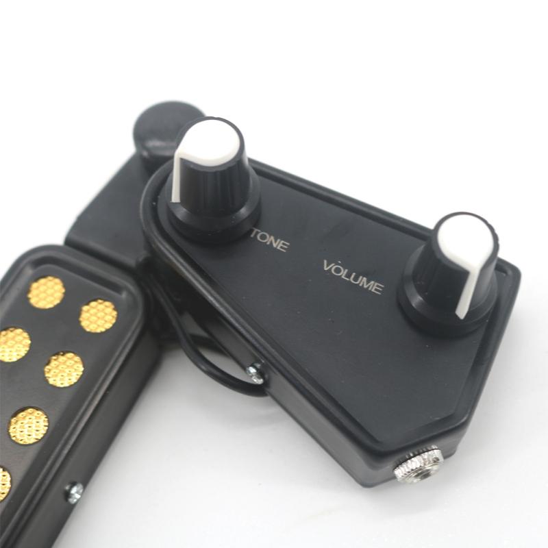 12 Sound Hole Pickup Acoustic Electric Transducer With Volume Tone Tuner Kit 3M Length Audio Cable
