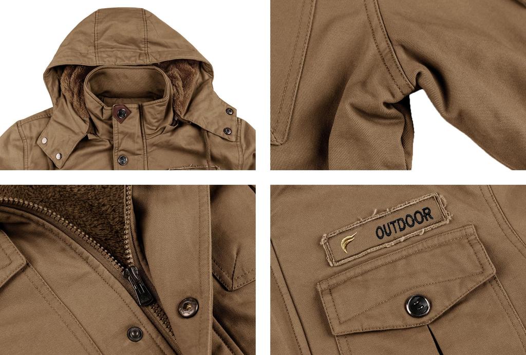 Куртка с подкладкой Boa, рабочая одежда, одежда для холодной погоды, зимняя верхняя одежда, простая куртка с капюшоном, военная куртка, плотный армейский повседневный джемпер для активного отдыха цвета хаки, JP L