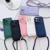 Чехол-ремешок 'Конфетка' для Xiaomi POCO X7 F6 M6 X6 Redmi Note 14 Mi 15T 13T 14T Pro 15 15C Наплечный ремешок Шейный держатель для карты Силиконовый чехол