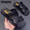 Мужские сандалии, летние сандалии и тапочки в корейском стиле, нескользящие износостойкие студенческие тапочки с массажной подошвой, сандалии для водителей