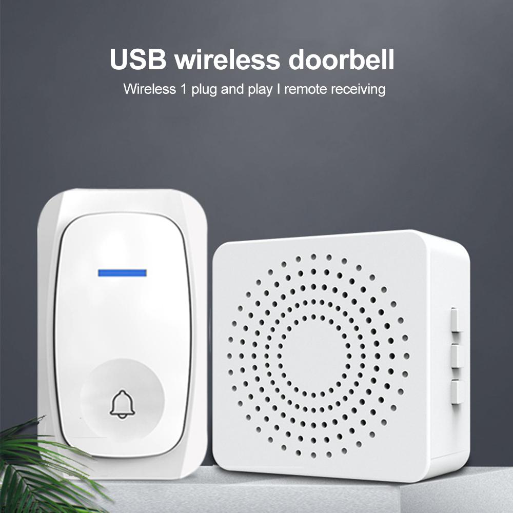USB Беспроводной Дверной Звонок Умный Приветственный Дверной Звонок Трехуровневая Громкость 38 Мелодий Дверной Звонок Для Дома Звонок для Кровати Экстренный Звонок