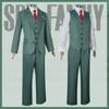 Anime Spy Loid Forger Cosplay Uniform Costume Men's Suit and Tie White Shirt
