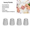 10pcs Abrasion Resistance Finger Protector Thimbles Metal Hand Sewing Thimbles  DIY Sewing Projects
