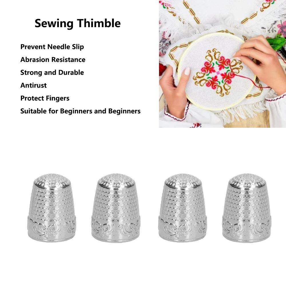 10pcs Abrasion Resistance Finger Protector Thimbles Metal Hand Sewing Thimbles DIY Sewing Projects