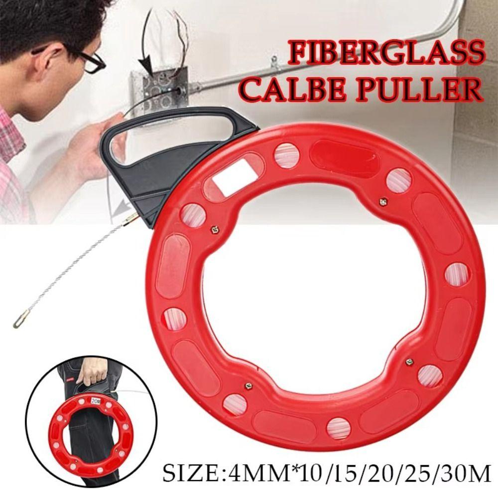 Fiberglass Conduit Ducting Threader 10/15/20/25/30M 4MM Cable Puller New Fish Tape Reel Puller
