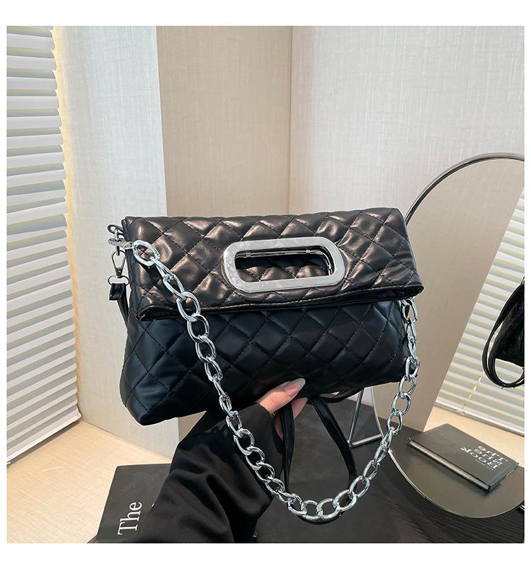 Нишевая роскошная складная сумочка осень-зима 2025 новая модная сумка-мессенджер высококлассная бриллиантовая цепочка сумка подмышку