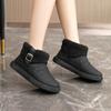 BRM885 новая осенне-зимняя корейская версия зимних ботинок повседневные женские бархатные средней высоты однотонные утепленные хлопковые ботинки для сохранения тепла