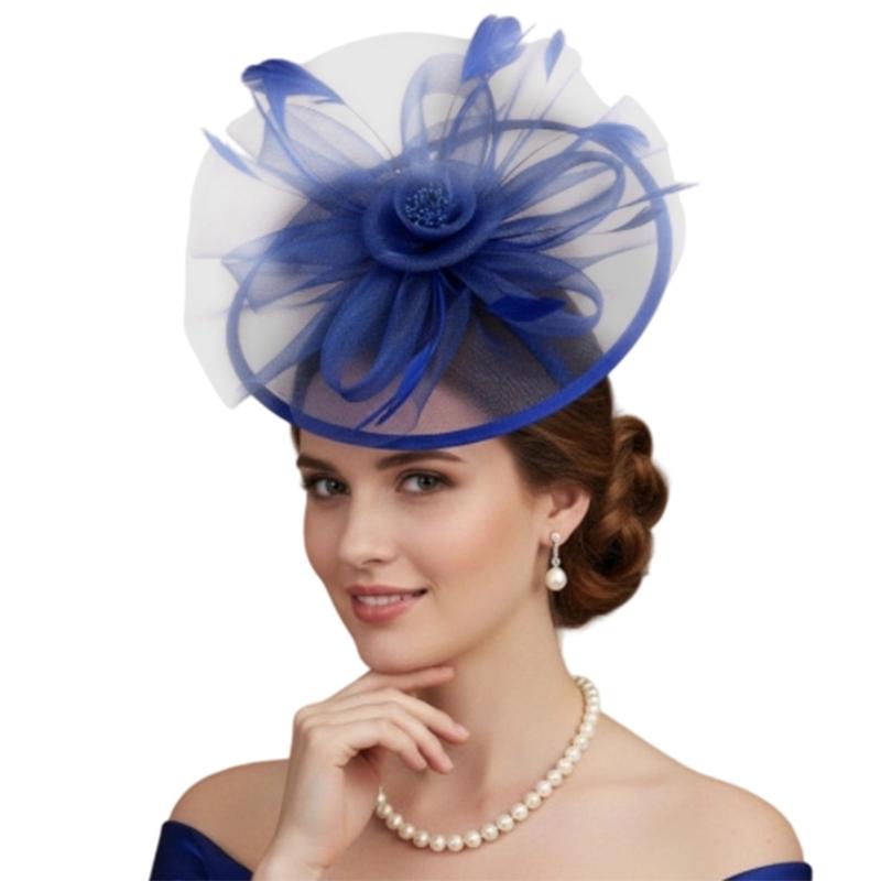 Изящная Фата-Заколка Fascinator Повязка на Голову Для Свадеб, Вечеринок И Особых Случаев Несколько Стильных Цветов