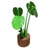 Monstera Coaster Plant Ornament 3D Printed House Artificial Plant Built-In Coaster Leaves