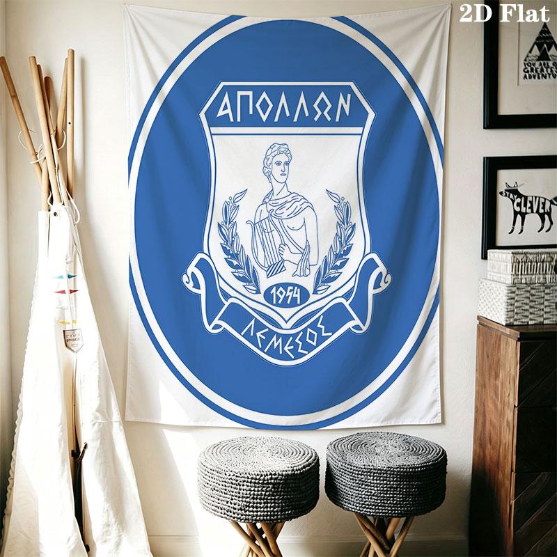 Apollon Limassol FC Wall Hanging Printed Fabric Blanket Decorative Tapestries for Bedroom Living Room Home Decor