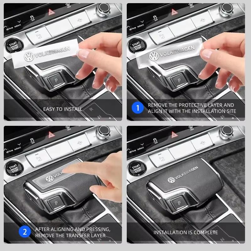 RUNTB1 Car metal creative stickers For VW Volkwagen GOLF Touran TSI TDI Beetle Scirocco Bora MK4 MK6 MK5 MK7 GTI Touareg Polo Jetta
