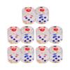 10pcs 2.5cm 6 Sided Dice Set Translucent Colors Dice Standard Game Dice Board Games Dice
