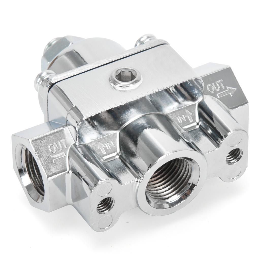 12-804 & 12-803 Upgrade Adjustable Fuel Pressure Regulator, w/ Gauge Replacement for Holley & Edelbrock carburetors