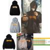 Casual Long-sleeved Plus Size Men's Sweater With Flame Print