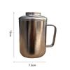 400ml Pure Titanium Vacuum Insulated Travel Mug Lightweight Office Cup Men Women Business Gift