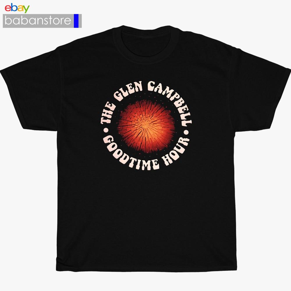 New Shirt The Glen Campbell Goodtime Hour Logo Black TShirt Size S3XL Unisex T-Shirt