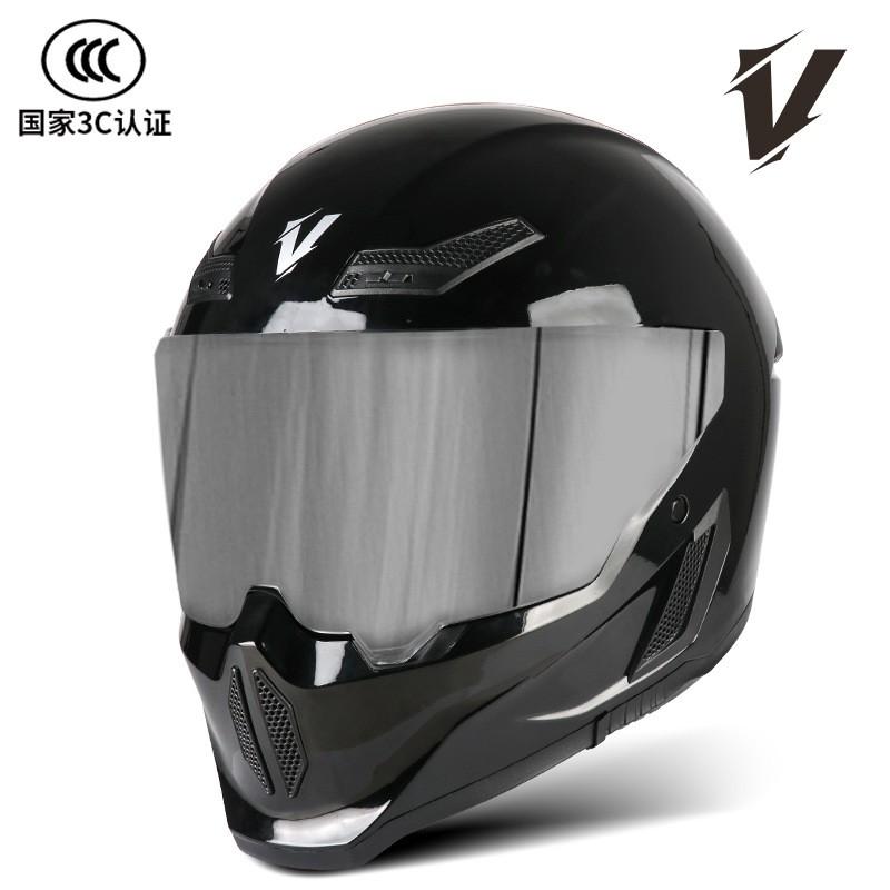 Full Face Motorcycle Helmet DOT Certified ABS Shell With Removable Visor Liner All-Season Adult Riding Gear