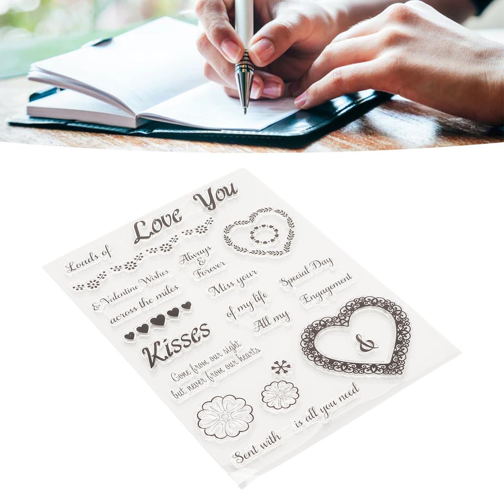 Clear Stamps with Die Mold  Combination Recyclable Clear Imprint Card Making Stamps for Scrapbook