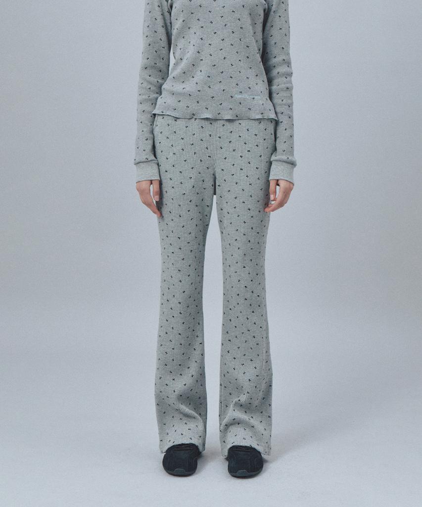 REST&RECREATION Rr Pattern Flare Pants - Gray