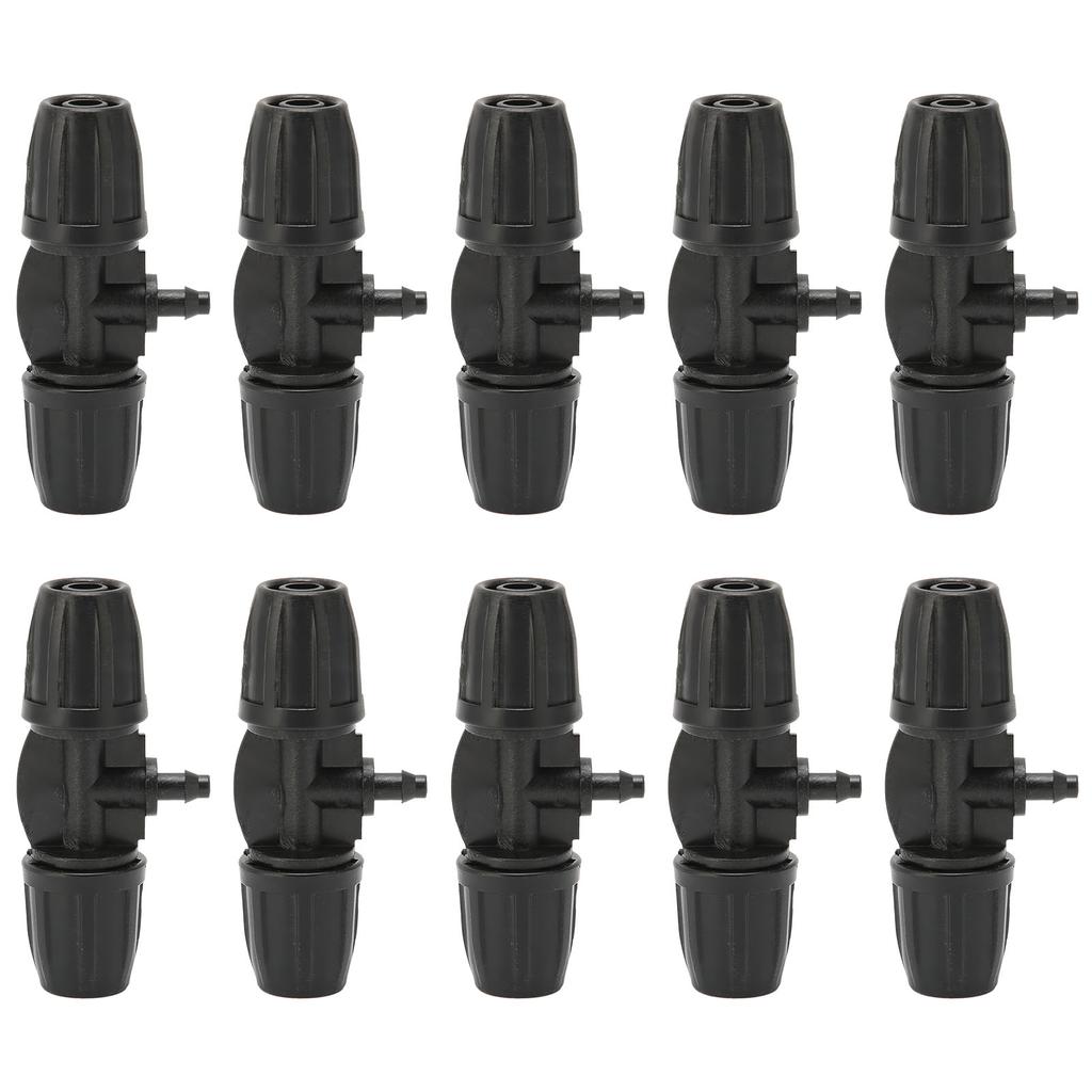 10Pcs 8/11 To 4/7 Reducing Tee with Buckle Garden Irrigation Atomizing Tubing Barbed Connector