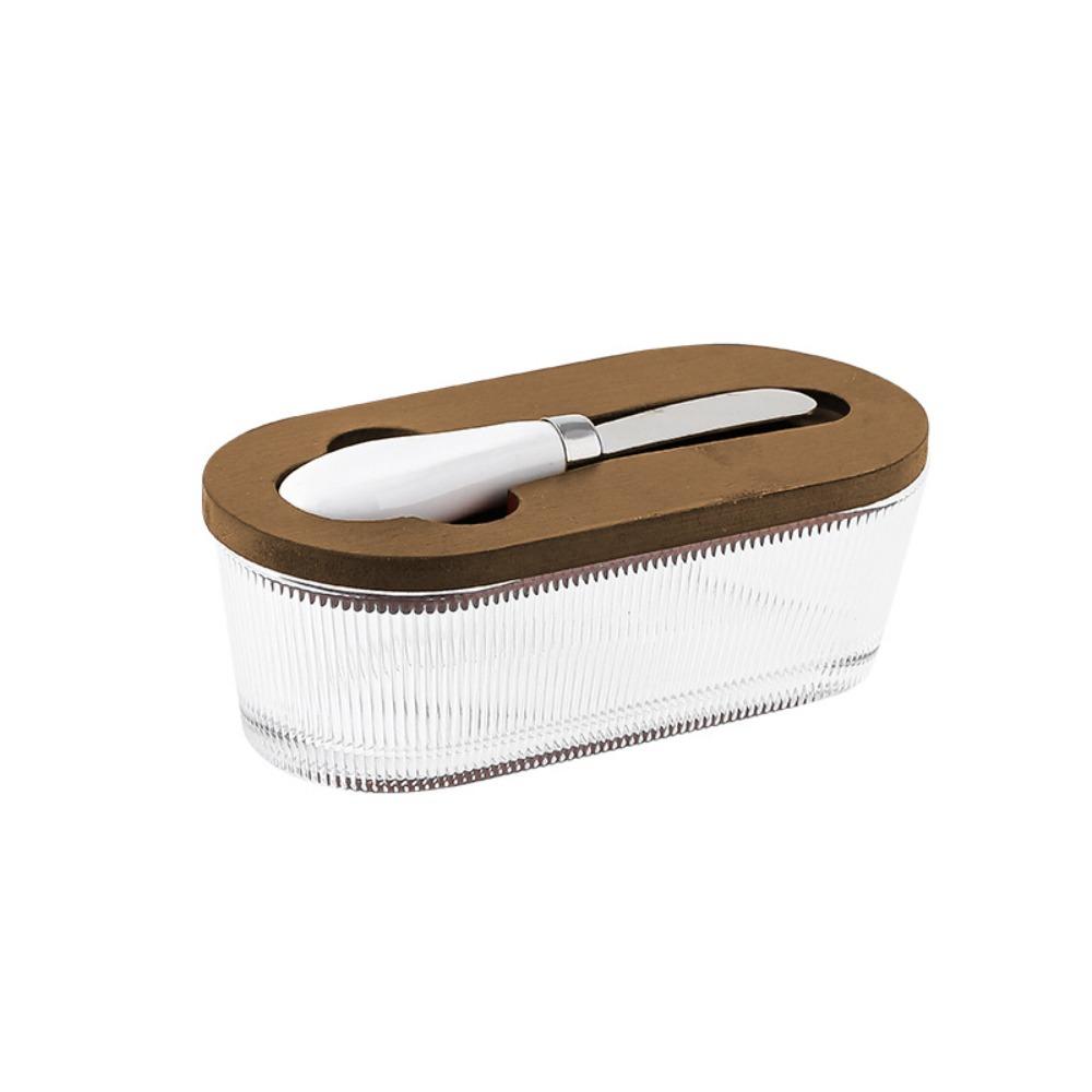 Oval Shape Butter Container Visible Butter Dish Durable Butter Tray  Lunch