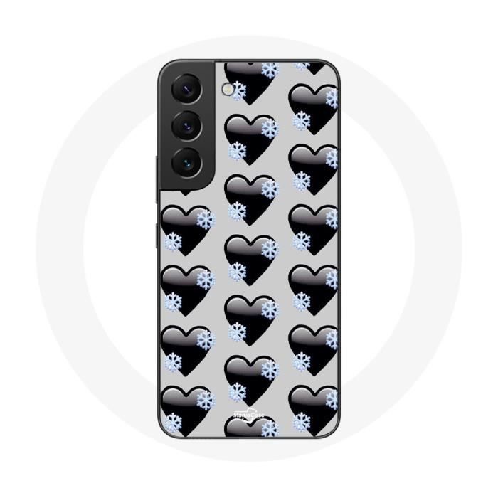 Coque - Samsung - Galaxy S21 FE - Souple - Noir - Cœurs