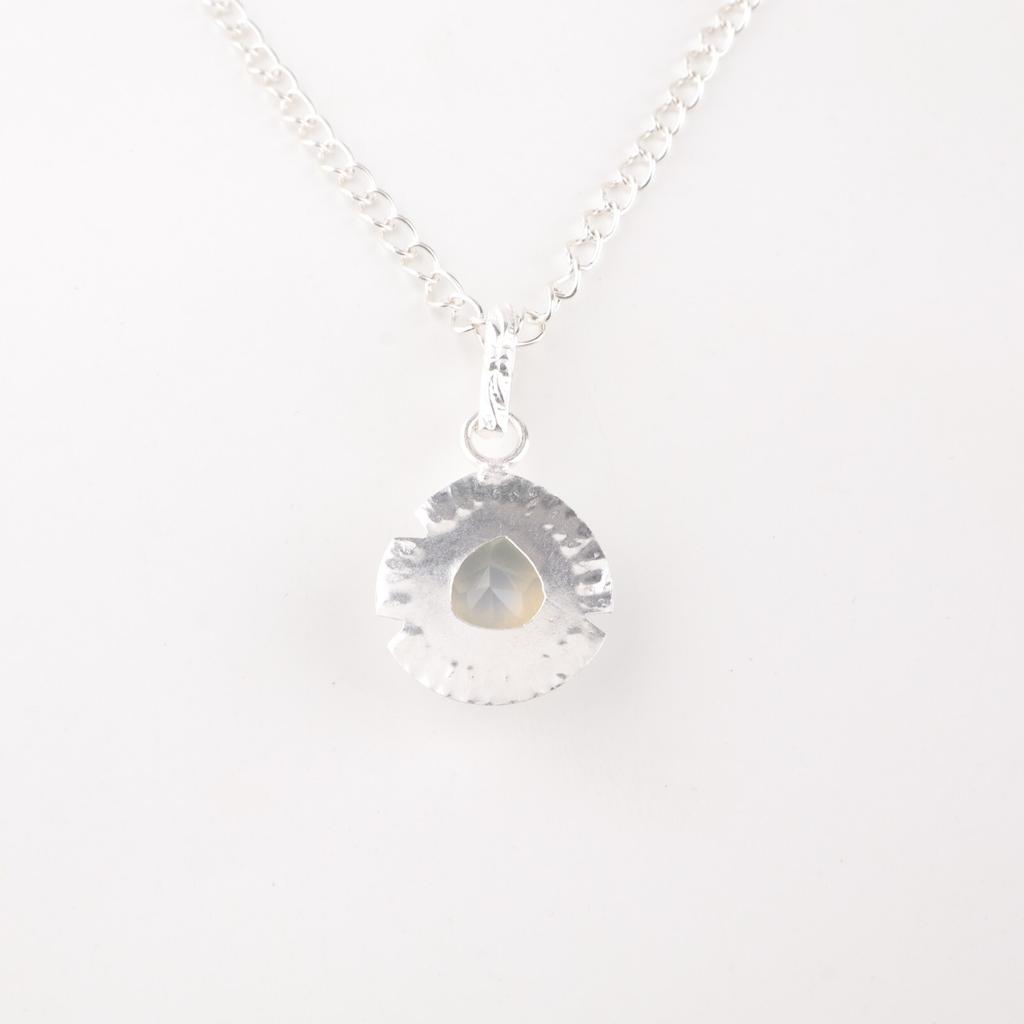 Молочный опал драгоценный камень 925 стерлинговое серебро ювелирные изделия ручной работы красивый кулон 1,15" PP-8-16