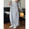 Casual Korean Cropped Plaid Casual Pants Summer Light Comfortable Silhouette Trousers Women