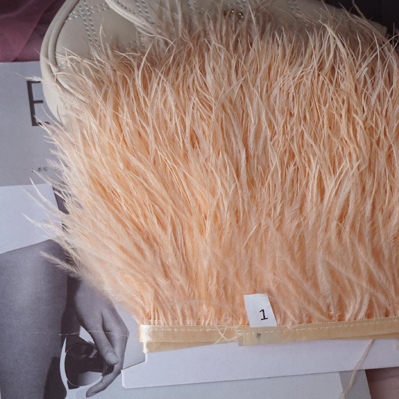 Цвет Страусиное Перо Ткань Кромка 9-11См Платье Модная Декорация Перьевая Ткань С Бахромой Аксессуары Для Одежды