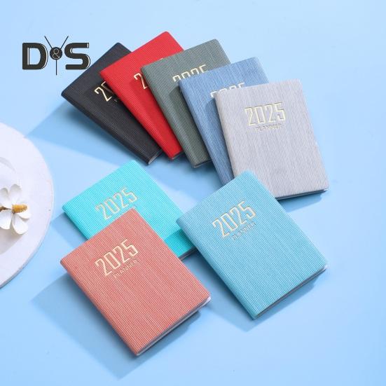 Плотная бумага Блокнот Гладкое письмо Без растекания чернил Обложка из искусственной кожи 2025 Планировщик Устойчивый к чернилам бумажный планировщик