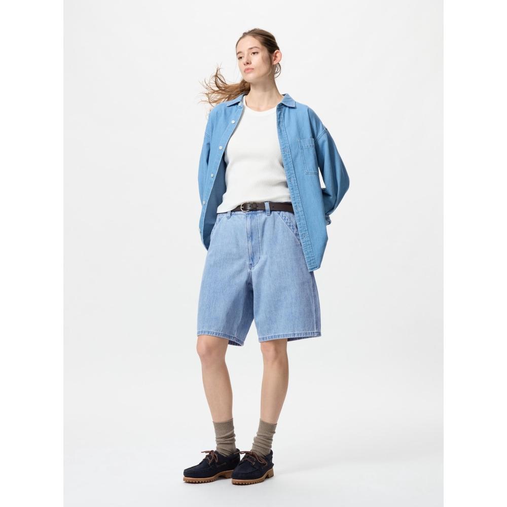 Uniqlo Японские джинсовые рабочие шорты