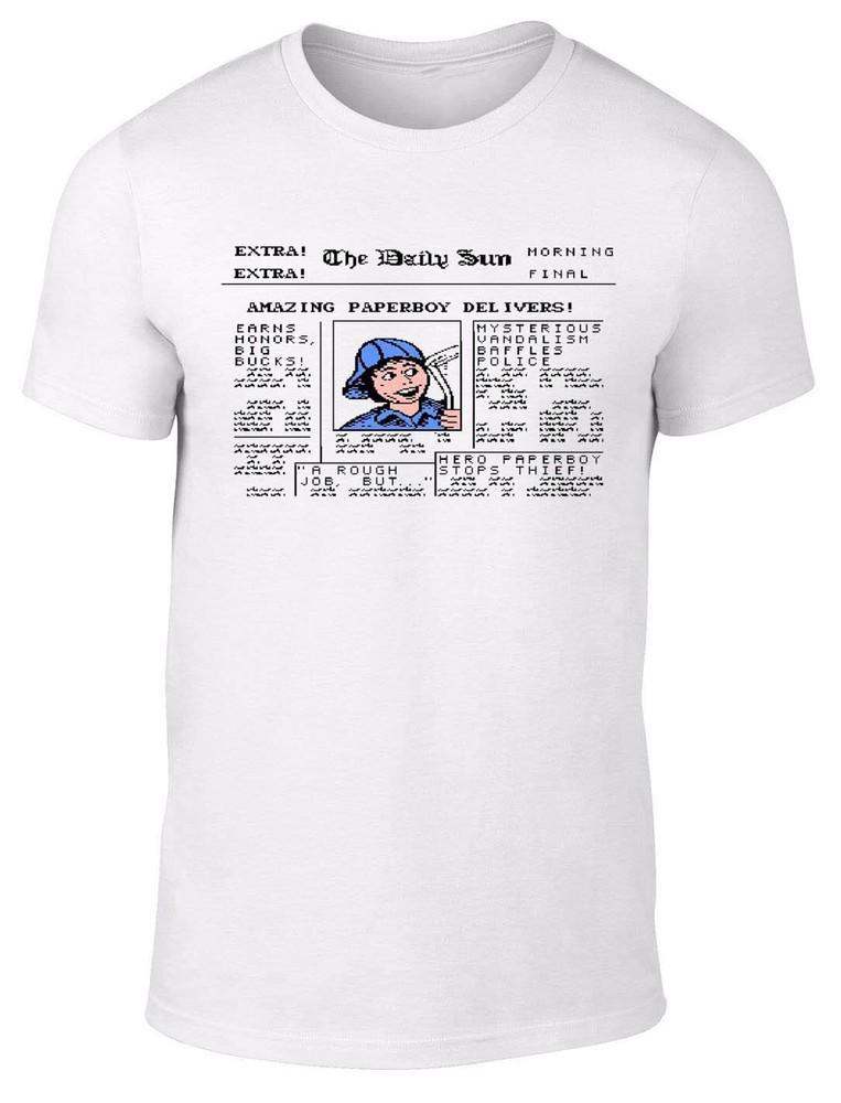 Футболка унисекс с изображением экрана игры Paperboy на NES