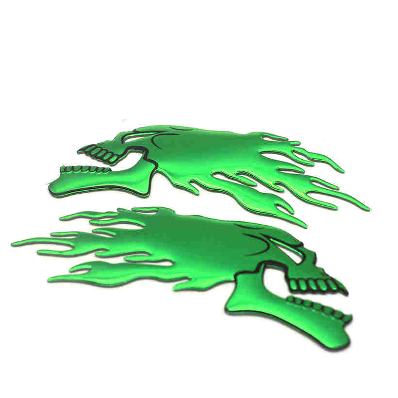 Мотоцикл автомобиль огонь череп наклейка 3D эмблема наклейка шлем топливный бак рамка тела наклейки