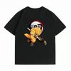Unisexs Clothing New 100 Cotton Summer TShirt Demon Slayer Unisexs TShirt Zenitsu Print Casual Oversized Unisexs TShirt