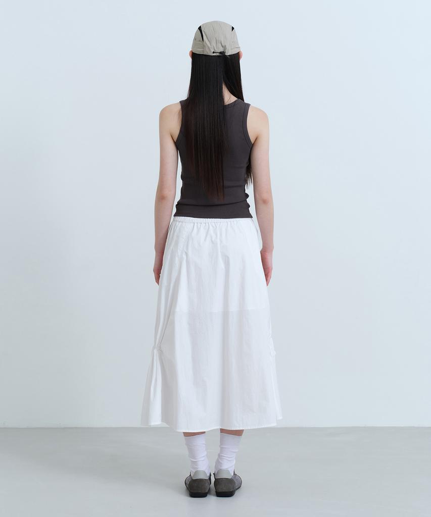 Musinsa Standard Woman Women'S Nylon Luchid Long Skirt [White]