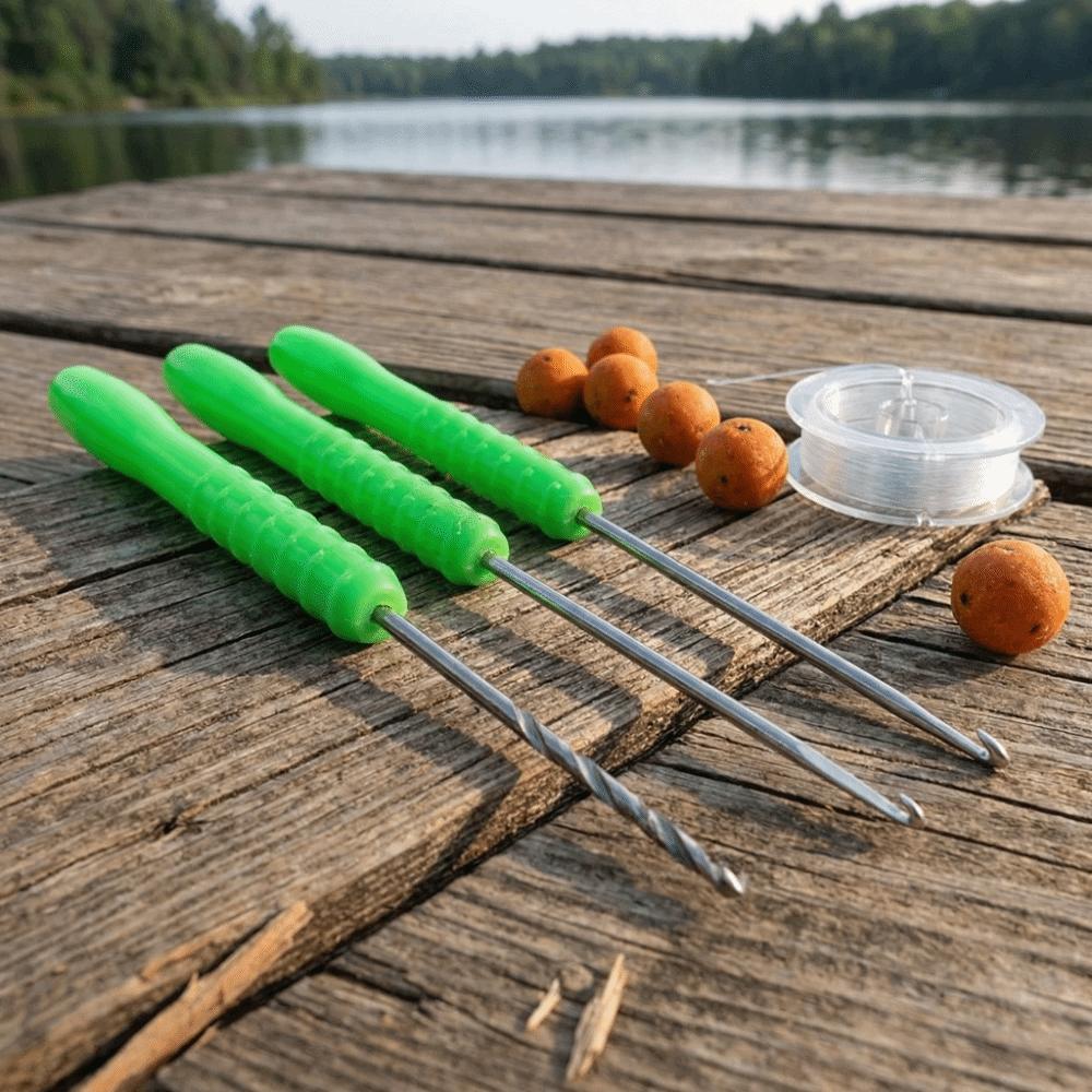 2 Sets 3 in 1 Baiting Needle Tool Lightweight Fishing Bait Needle for Baiting