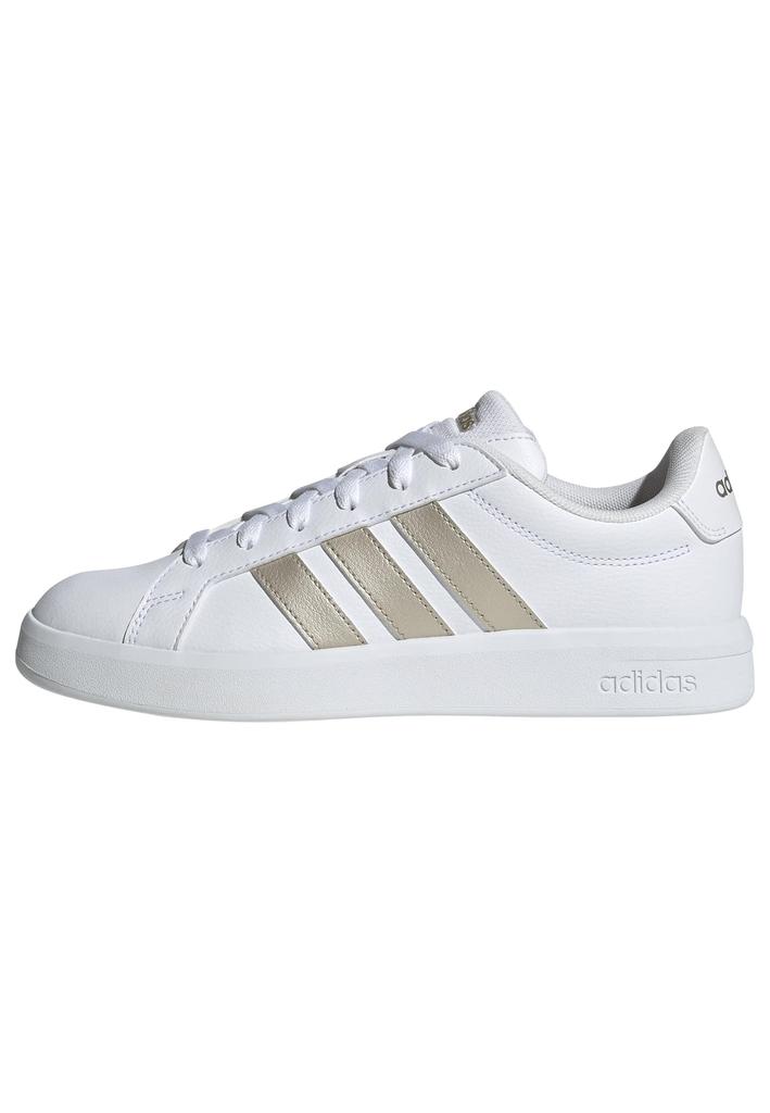 Adidas Grand Court Base OOS66 Footwear White Size cm 3.0 Women's Sneakers, White/Cyber Metallic/Footwear (HQ0094), 25.0