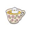 Cute Teacup Animal Enamel Pins - Kawaii Capybara Frog Duck Ghost Cat Brooches Lapel Badges for Backpacks Jackets Jewelry Gifts