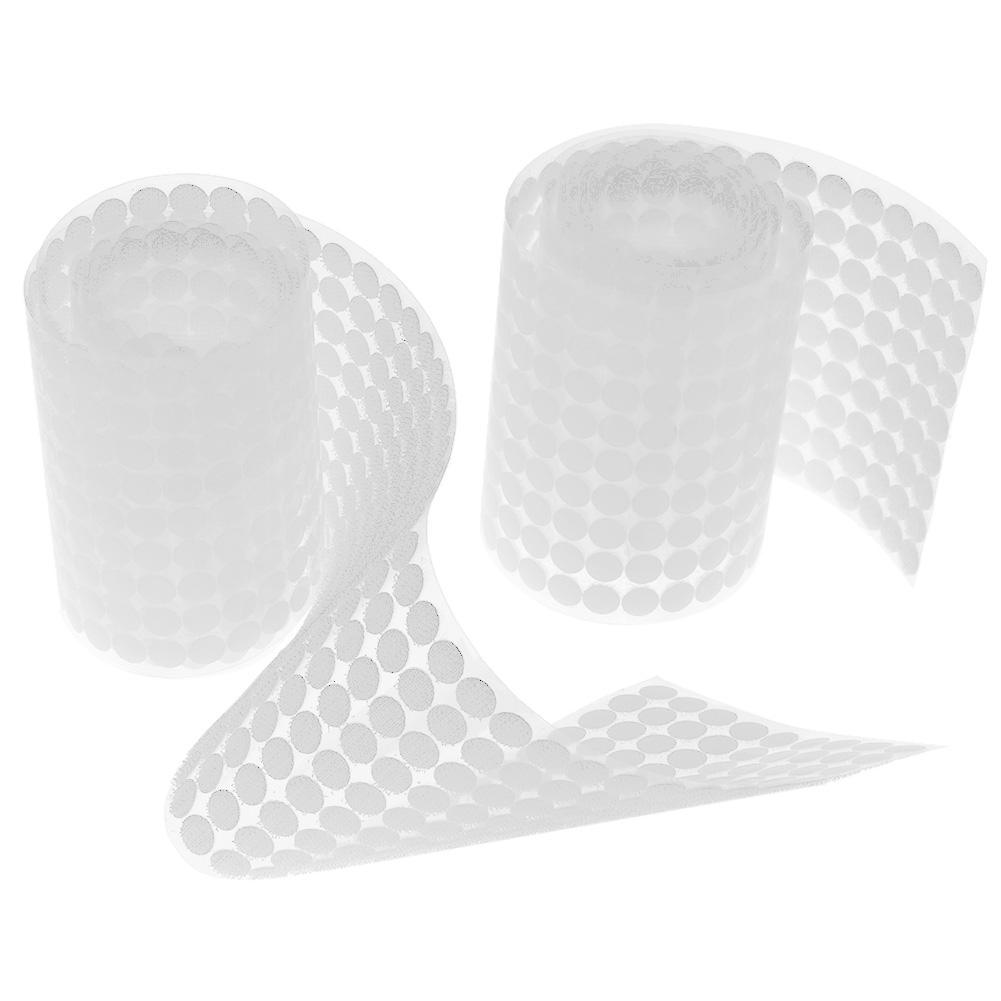 1000 Pairs Double-sided Adhesive Fastener Tape Hooks Disks White Nylon Stickers Strong Self Adhesive Disks Dot Curtain