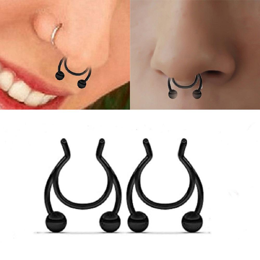 1pcs Nasal Septum Ball Stainless Steel Piercing Jewelry Body Jewelry Nose Rings