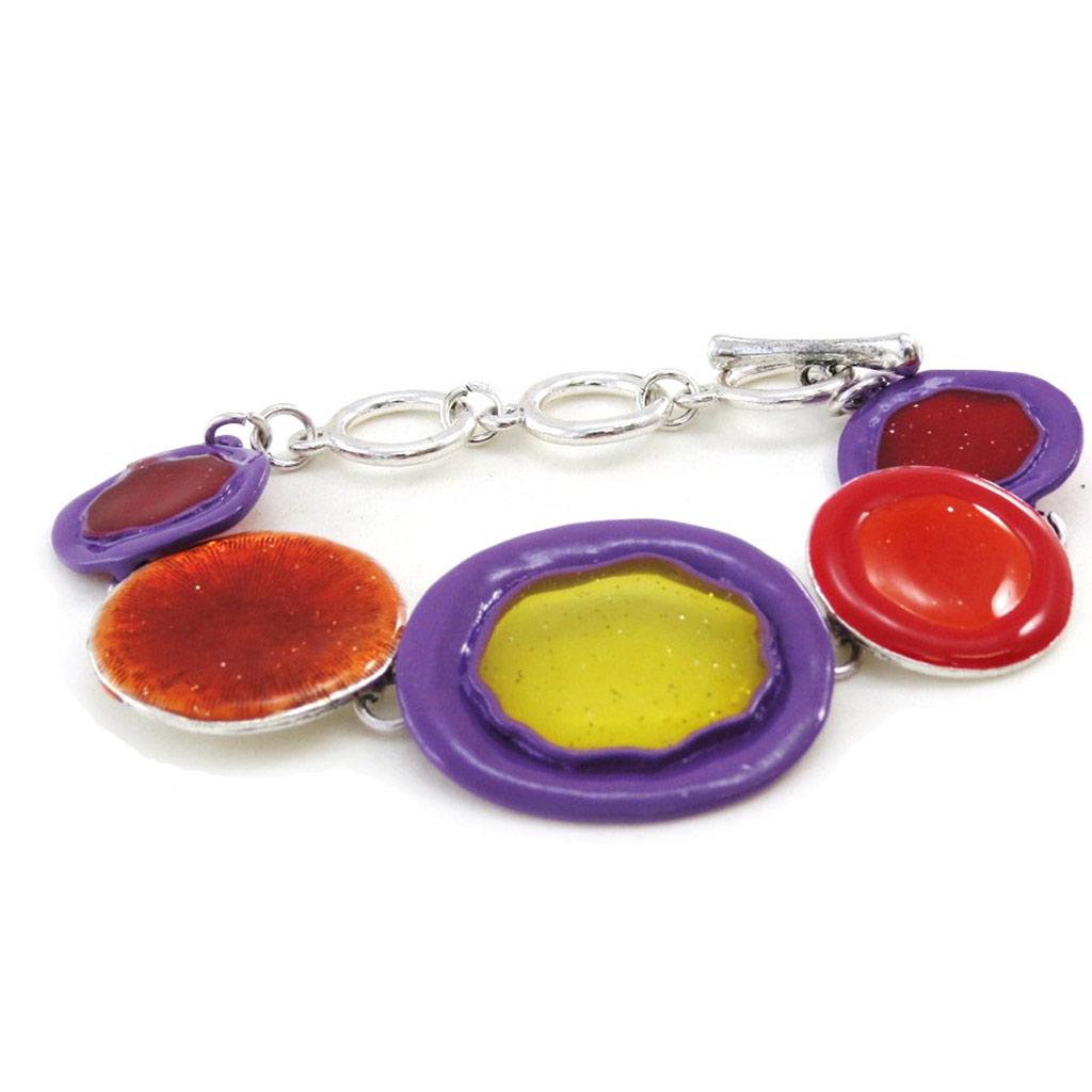 NOA [I9943] - Дизайнерский браслет «Бора-Бора» фиолетово-красный