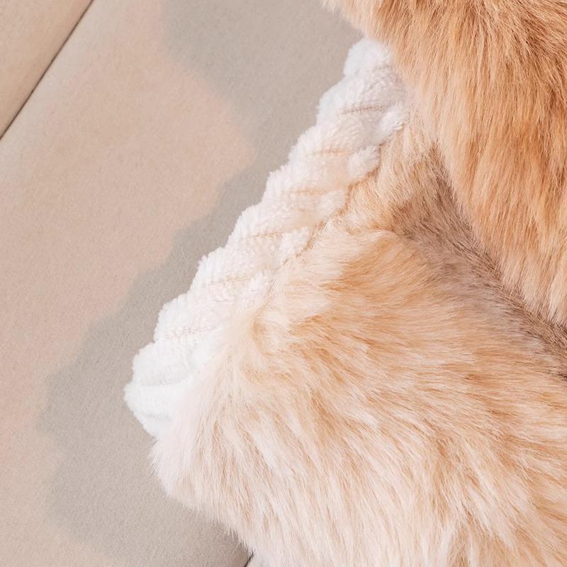 Winter Rabbit Plush Sofa Cushion Thickened Seat Cushion Non-Slip High-End All-Inclusive Leather Sofa Cover Straight Row Sofa Cover