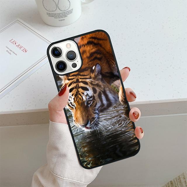 Tiger Phone Case For iPhone 17 Air 13 12 14 15 16  Cover For Apple iPhone 17 Air 14 15 16 Pro Max 6S Plus Coque