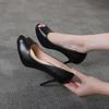 Модная Супер Высокая Вечеринка Женская Обувь Хорошего Качества Летние Туфли-Лодочки Обувь 8 см Высокий Каблук Открытый Носок Офисная Карьерная Женская Обувь Размер 32-39