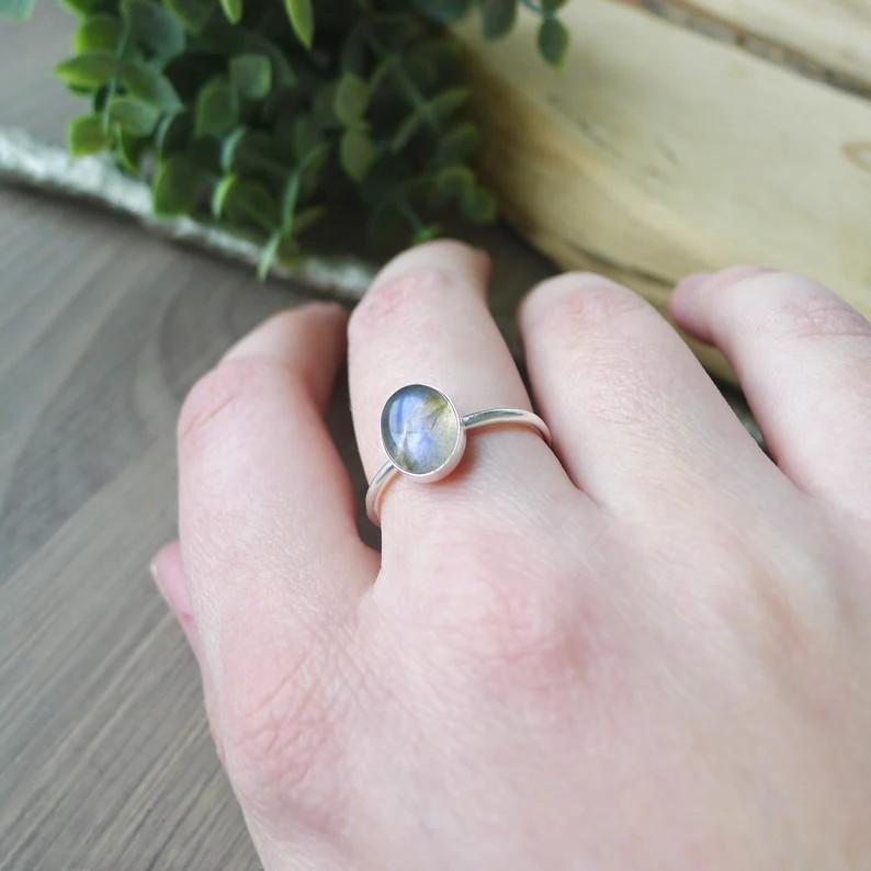 Labradorite Ring Handmade Jewelry Statement Ring Women Ring Anniversary Jewelry Gift For Her, 925 Silver Ring