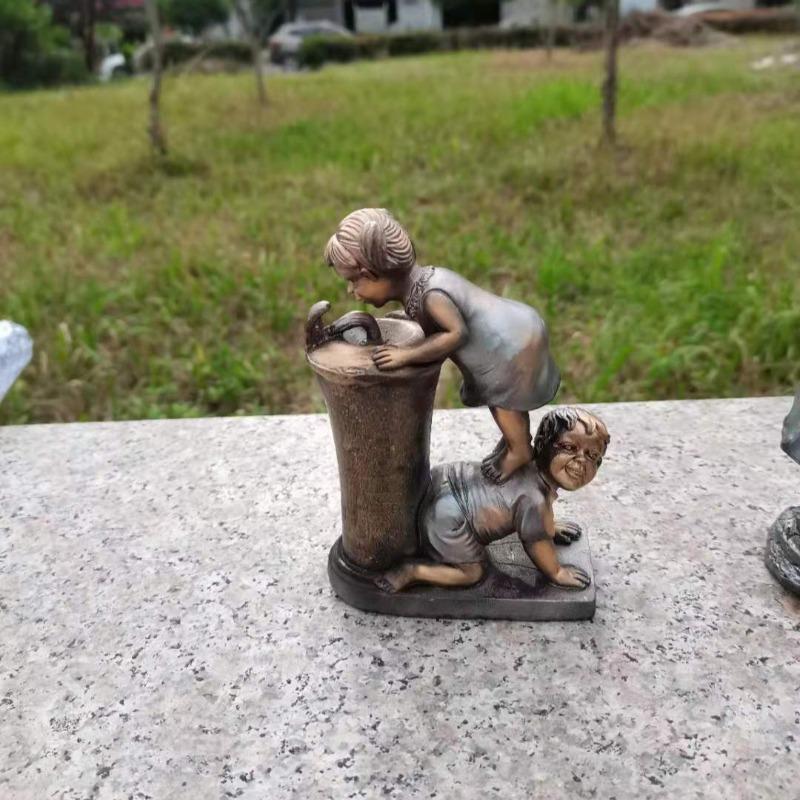 Креативные мальчик и девочка, водные игровые украшения, скульптуры, ретро, садовые, садоводческие поделки, домашний декор, новые продукты, наружное украшение