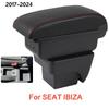 gzcr6 Car Armrest Box For SEAT IBIZA  2017-2024 Leather Arm Rest Center Console Storage USB Arm Rest Decoration Interior Parts