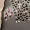 3D рельефные черные наклейки для ногтей с принтом губ - Темные, самоклеящиеся DIY для стиля Hot Girl